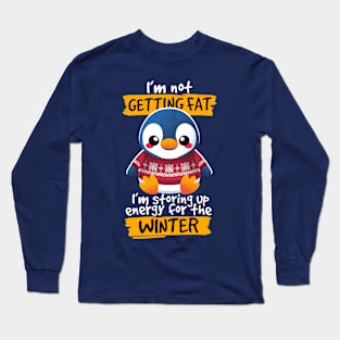 fat penguin at winter Long Sleeve T-Shirt